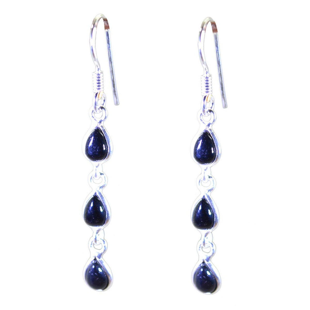 Victoria Black Delicate multiple Dangle Earring Black Onyx Black Dangle