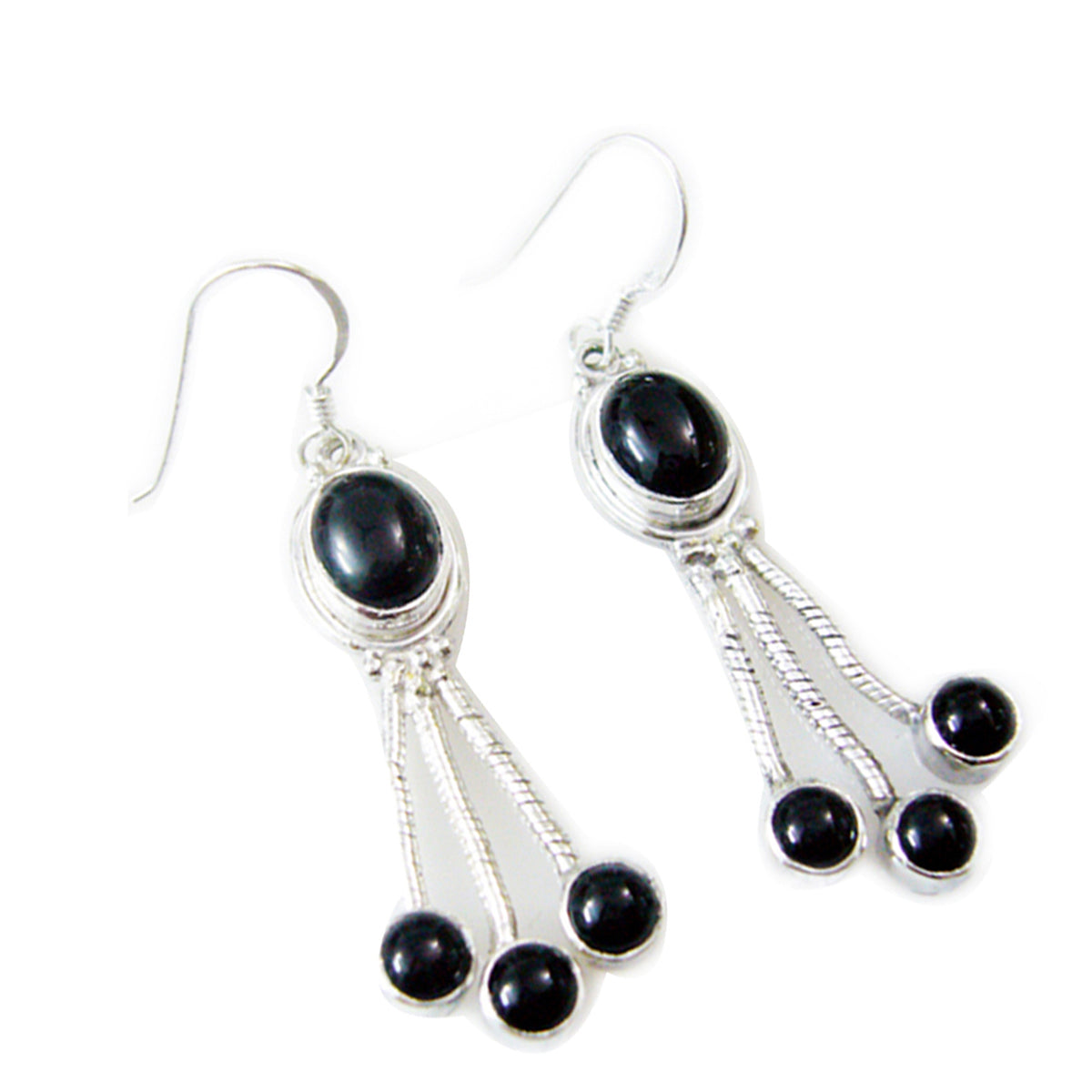 Aisha Black Featherlight multiple Dangle Earring