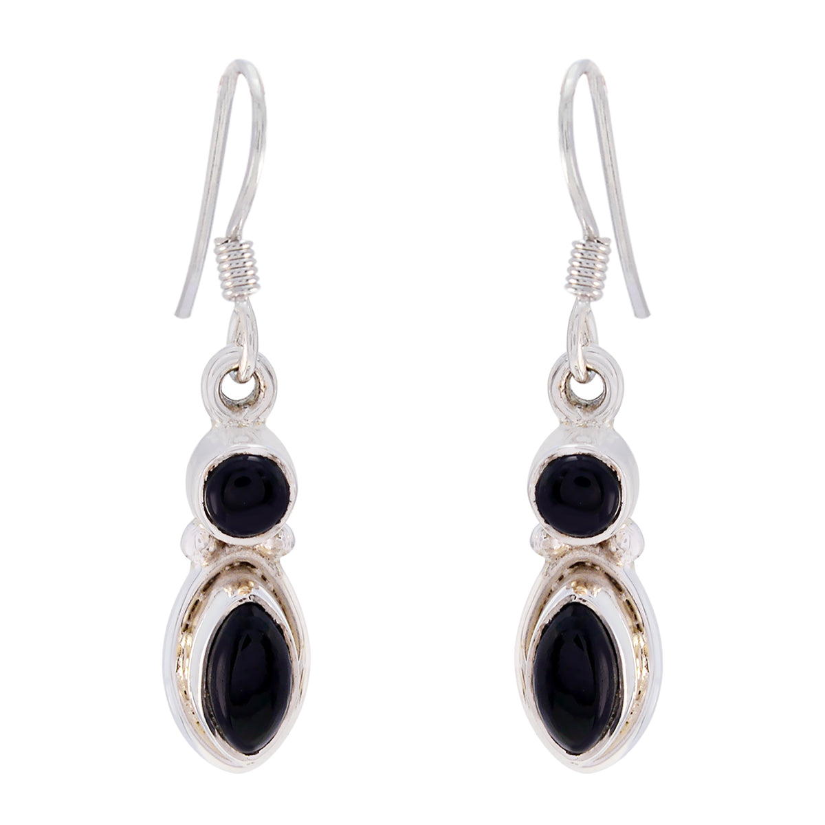 Alice Black Delicate multiple Dangle Earring Black Onyx Black Dangle