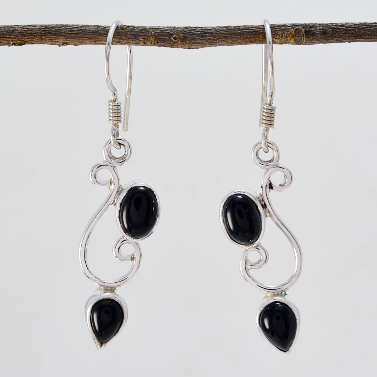 Alina Black Dainty multiple Dangle Earring