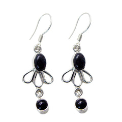 Amelia Black Dainty multiple Dangle Earring Black Onyx Black Dangle
