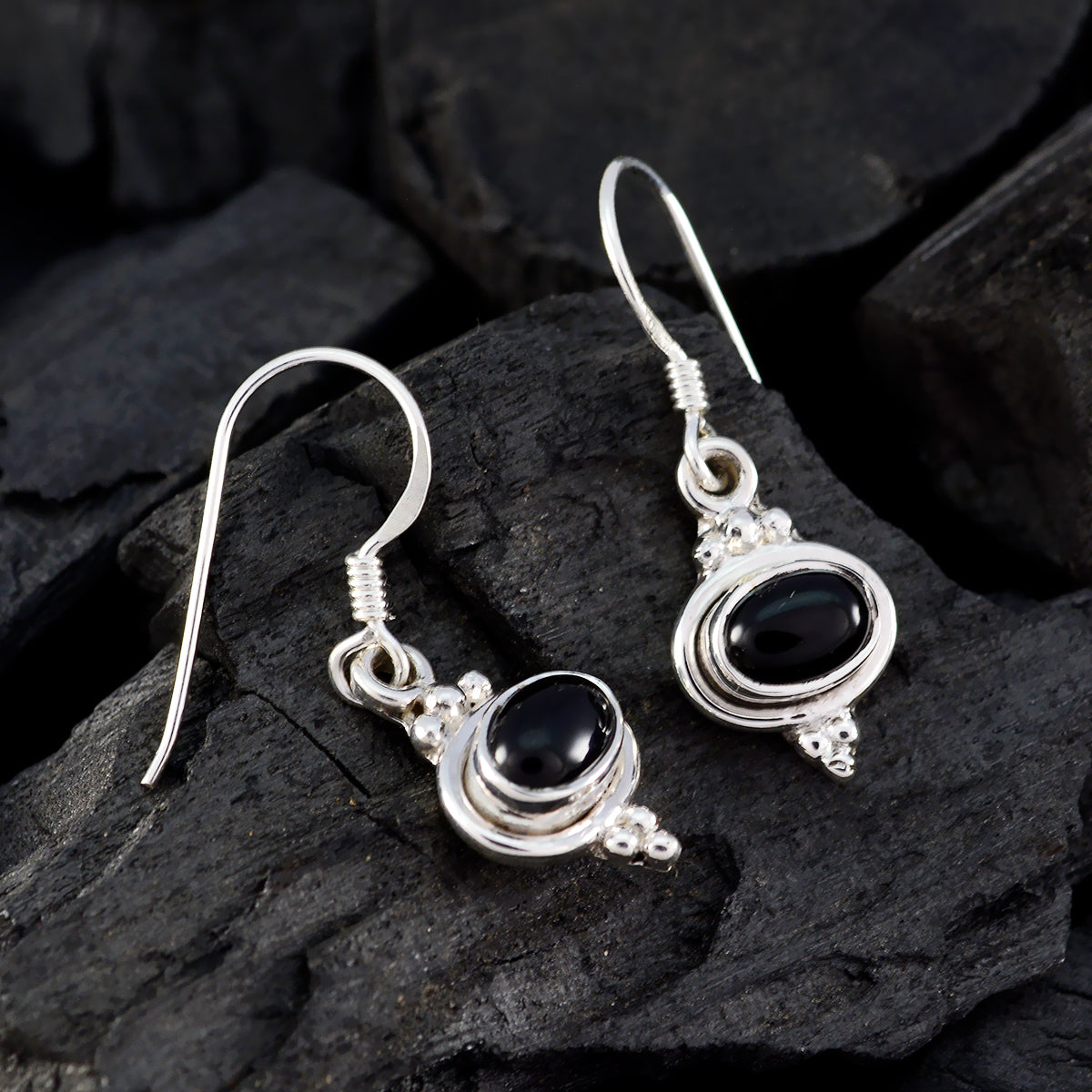 Autumn Black Delicate multiple Dangle Earring