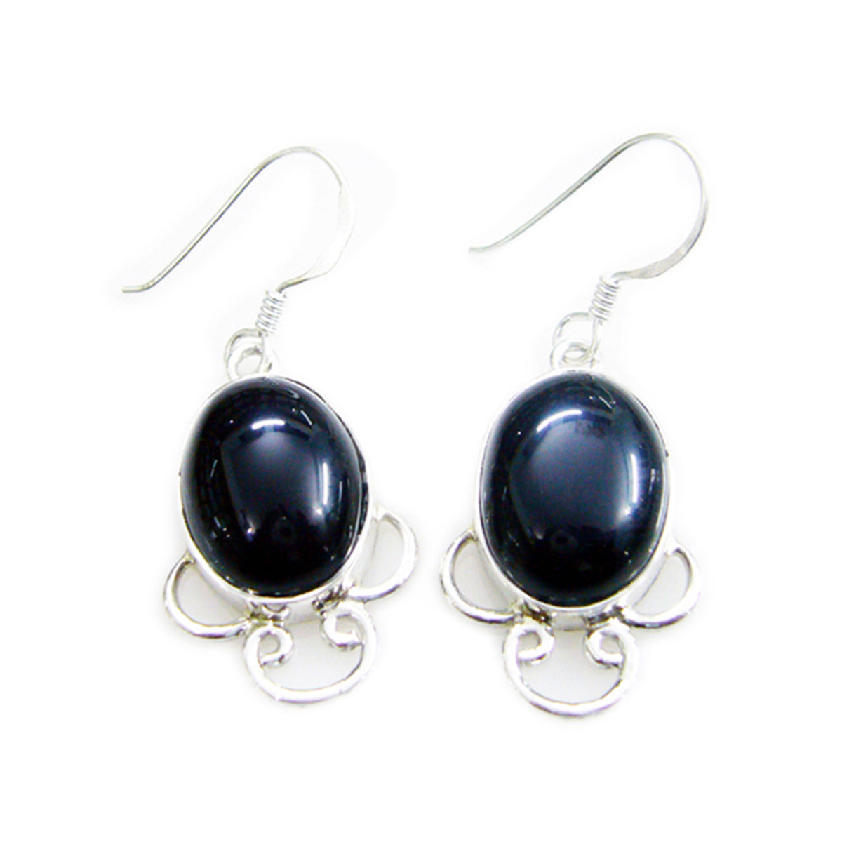 Bella Black Dainty multiple Dangle Earring Black Onyx Black Dangle
