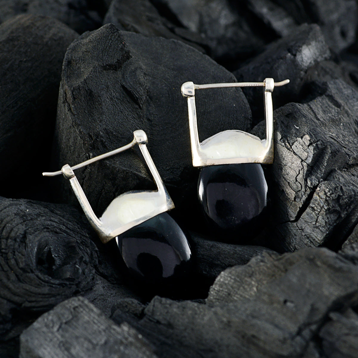 Elena Black Essential Solitaire Dangle Earring