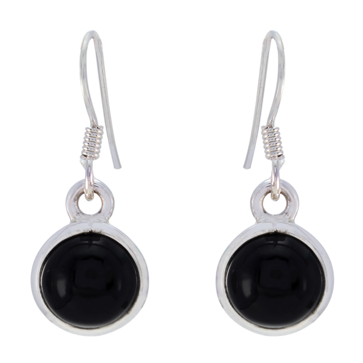 Eliza Black Delicate Solitaire Dangle Earring Black Onyx Black Dangle