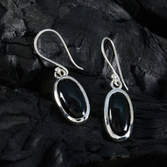 Emma Black Classic Solitaire Dangle Earring