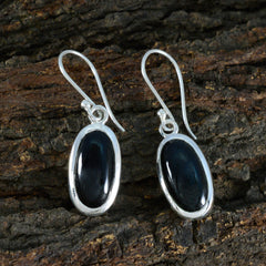 Emma Black Classic Solitaire Dangle Earring