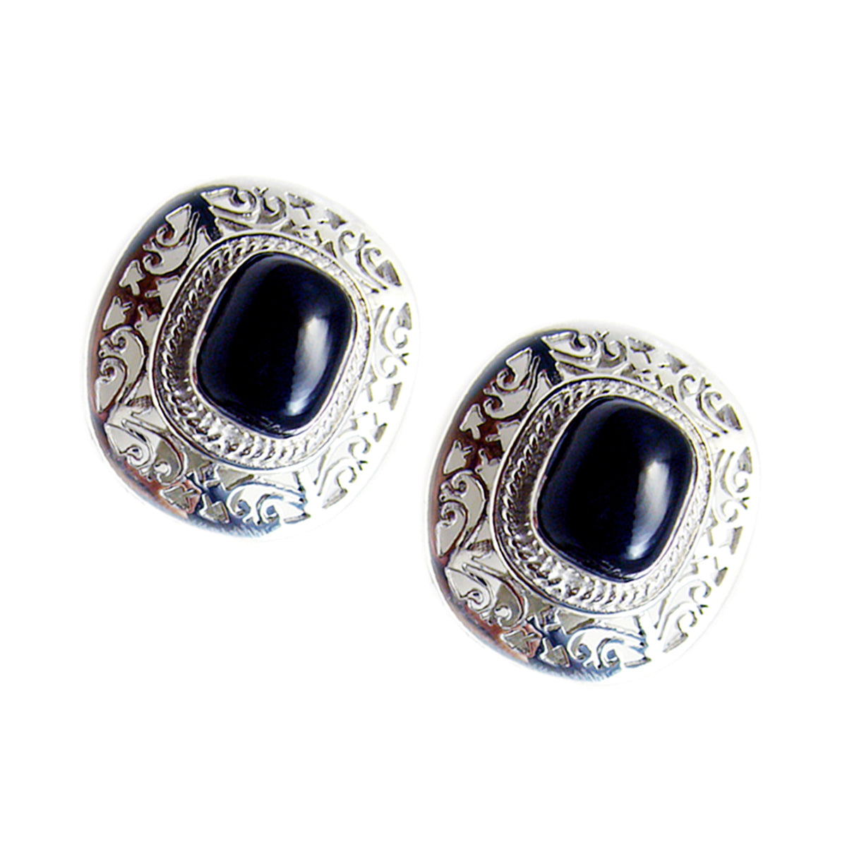 Giulia Black Tiny Solitaire Stud Earring