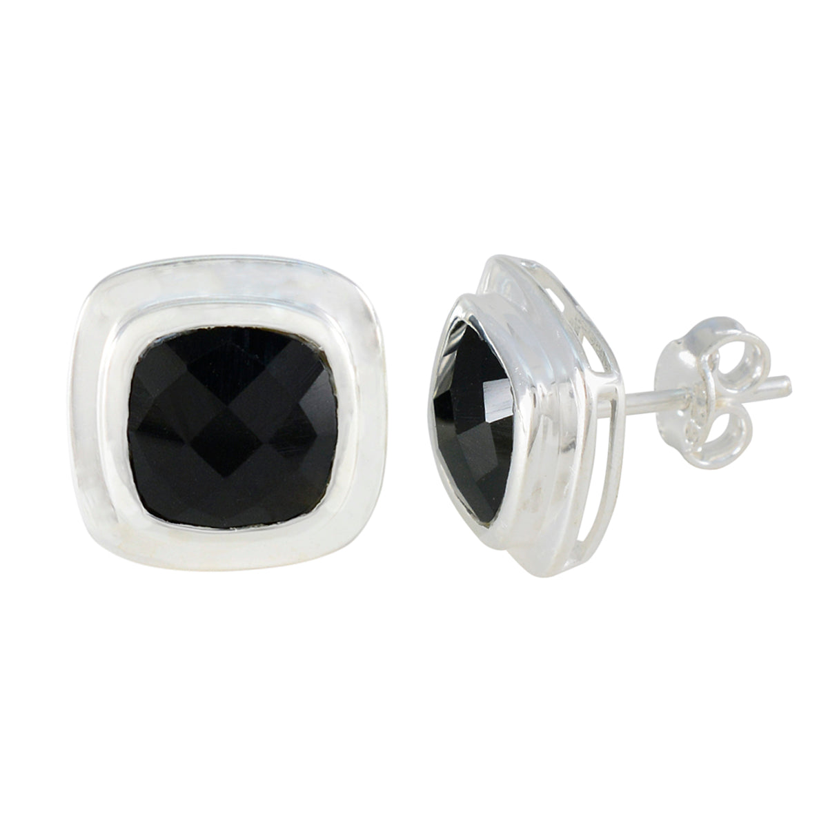 Teresa Black Whisper thin Solitaire Stud Earring