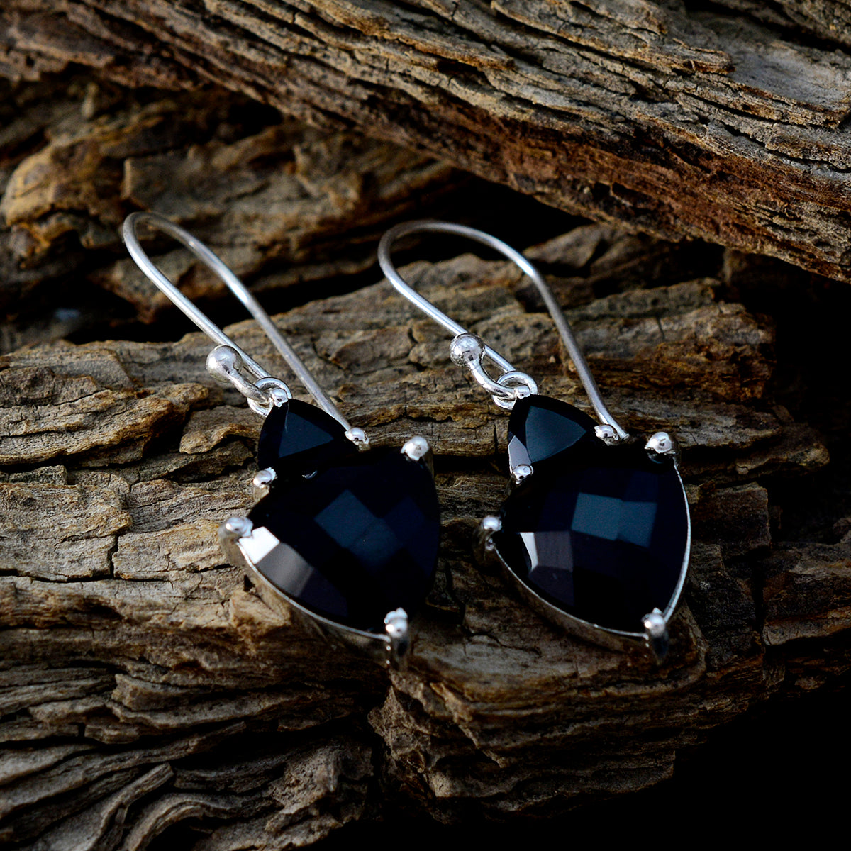 Yasmine Black Whisper thin multiple Dangle Earring