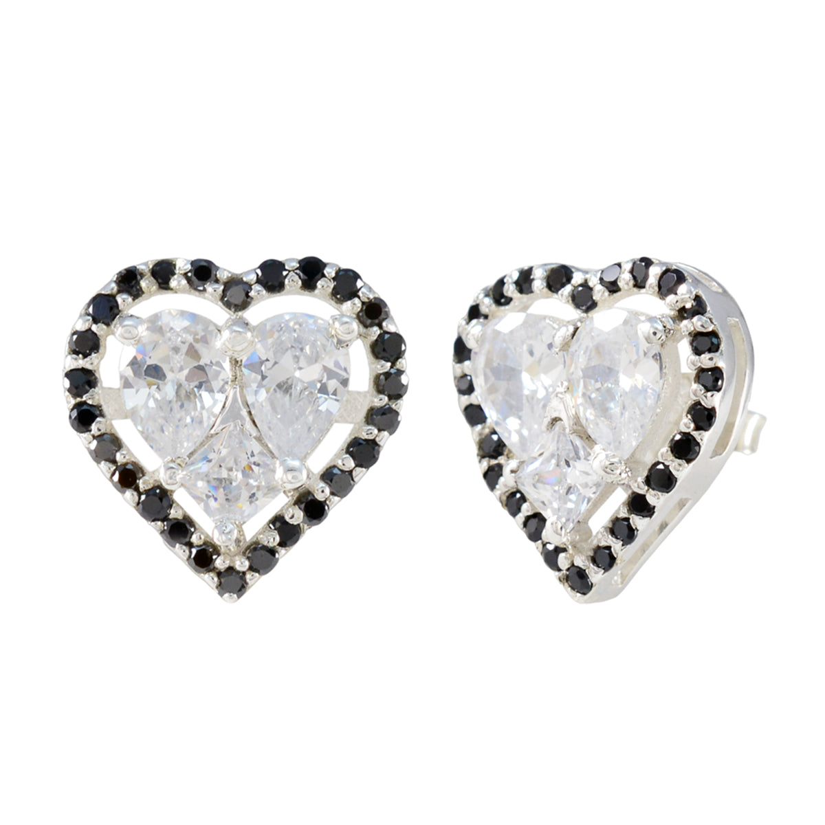 Teresa Black Slim multiple Stud Earring