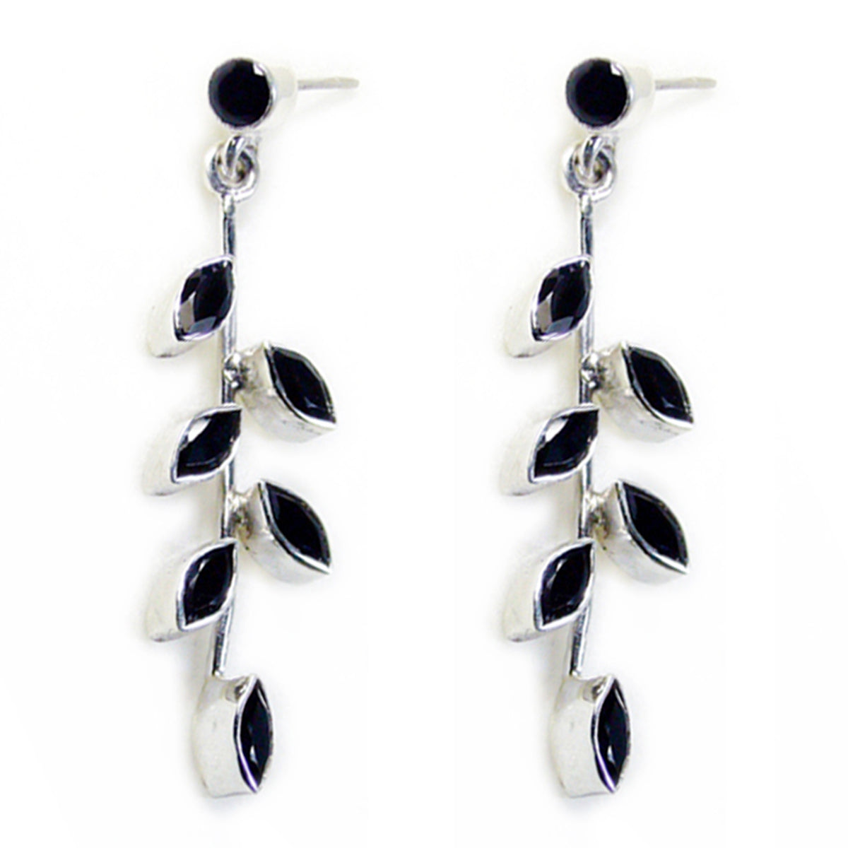 Kennedy Black Edgy multiple Stud Earring