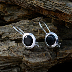 Audrey Black Delicate Solitaire Dangle Earring