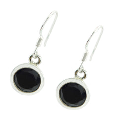 Lucia Black Delicate Solitaire Dangle Earring