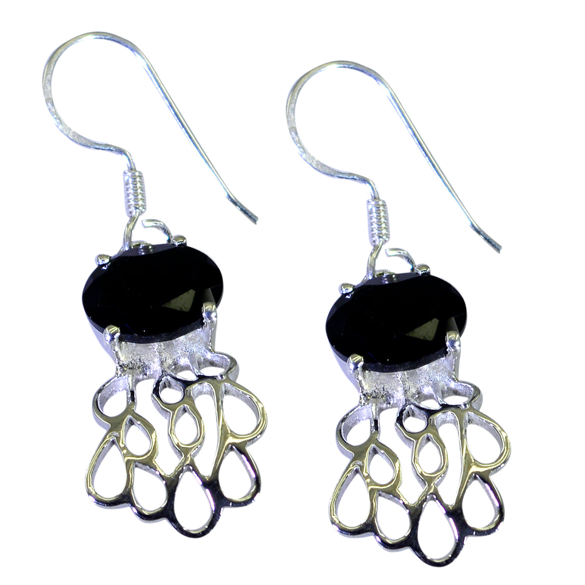 Lucy Black Dainty Solitaire Dangle Earring