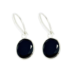Marie Black Dainty Solitaire Dangle Earring Black Onyx Black Dangle