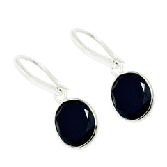 Marie Black Dainty Solitaire Dangle Earring