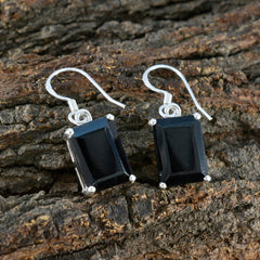 Mathilde Black Tiny Solitaire Dangle Earring