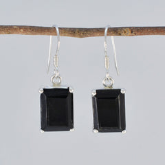 Mathilde Black Tiny Solitaire Dangle Earring