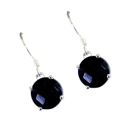 Mia Black Dainty Solitaire Dangle Earring
