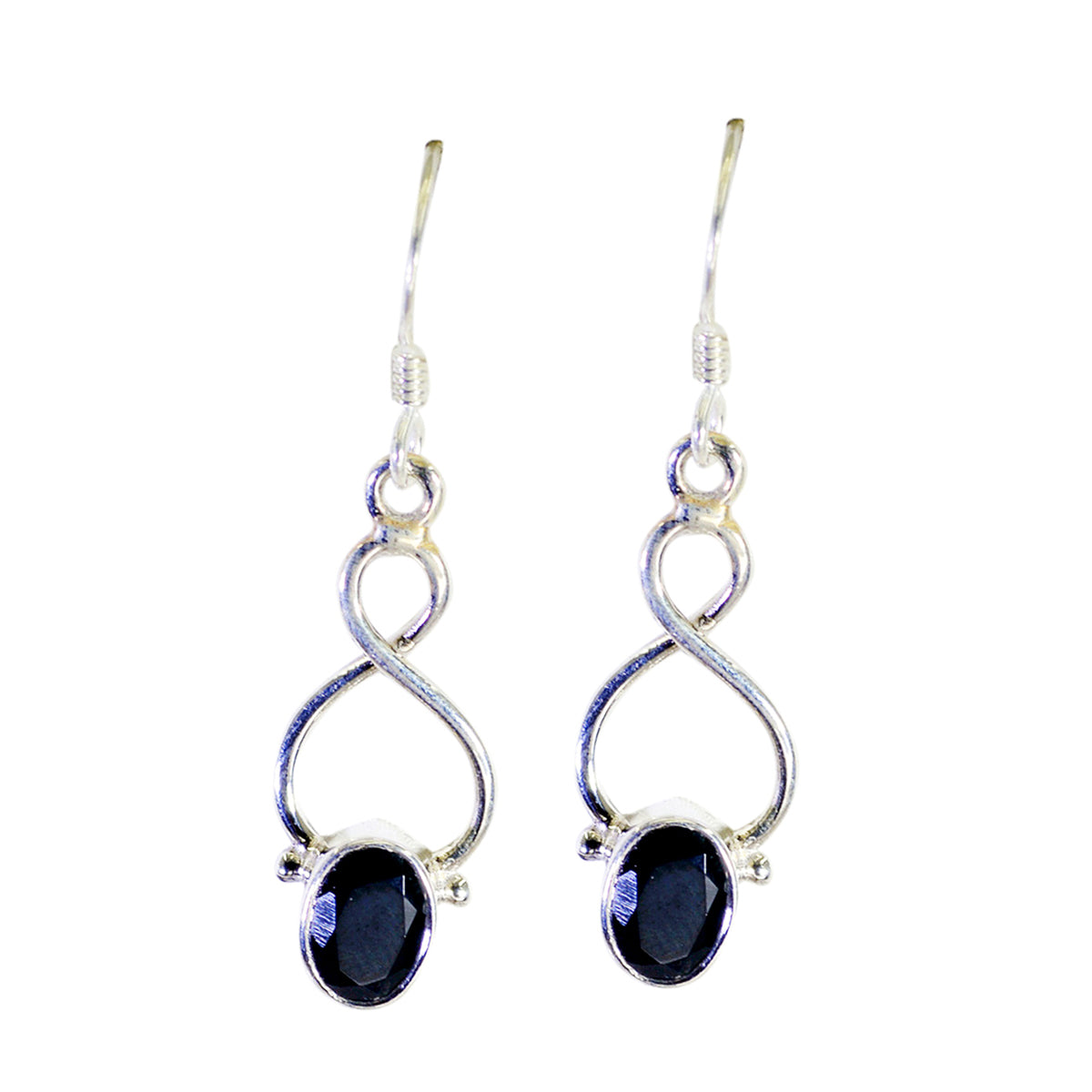 Mila Black Delicate Solitaire Dangle Earring Black Onyx Black Dangle