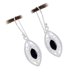 Nova Black Featherlight Solitaire Dangle Earring