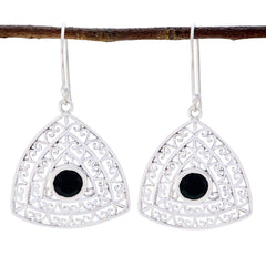 Penelope Black Eye catching Solitaire Dangle Earring Black Onyx Black Dangle