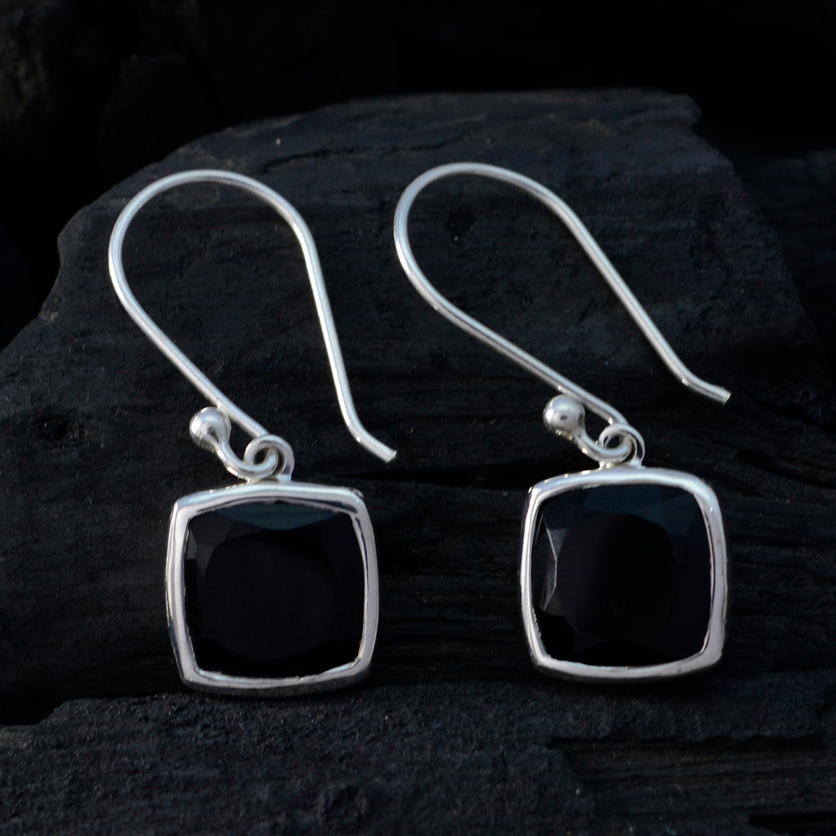 Riley Black Whisper thin Solitaire Dangle Earring