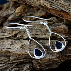 Savannah Black Dainty Solitaire Dangle Earring