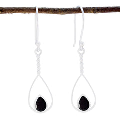 Savannah Black Dainty Solitaire Dangle Earring Black Onyx Black Dangle