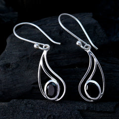 Skylar Black Delicate Solitaire Dangle Earring
