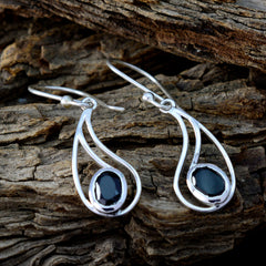 Skylar Black Delicate Solitaire Dangle Earring