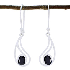 Skylar Black Delicate Solitaire Dangle Earring Black Onyx Black Dangle