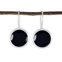 Sophia Black Eye catching Solitaire Dangle Earring Black Onyx Black Dangle