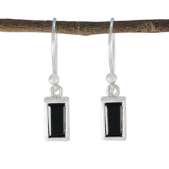 Layla Black Dainty Solitaire Dangle Earring Black Onyx Black Dangle