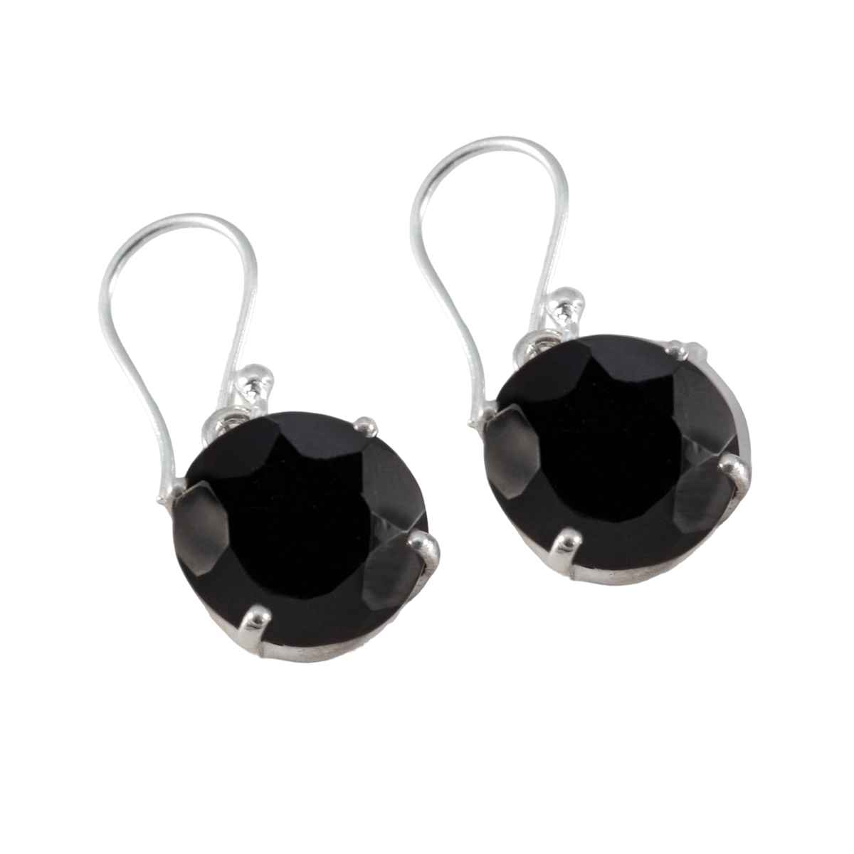 Stella Black Featherlight Solitaire Dangle Earring