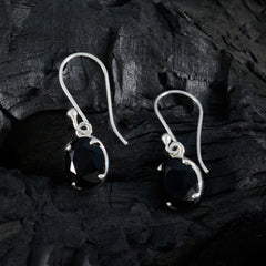 Tereza Black Delicate Solitaire Dangle Earring