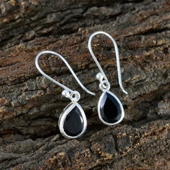 Zoe Black Dainty Solitaire Dangle Earring