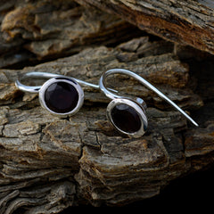 Yasmine Black Dainty Solitaire Dangle Earring