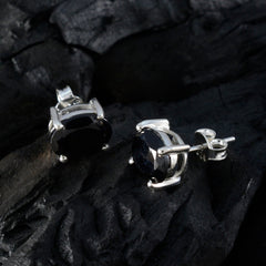 Addison Black Dainty Solitaire Stud Earring