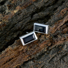 Genesis Black Delicate Solitaire Stud Earring