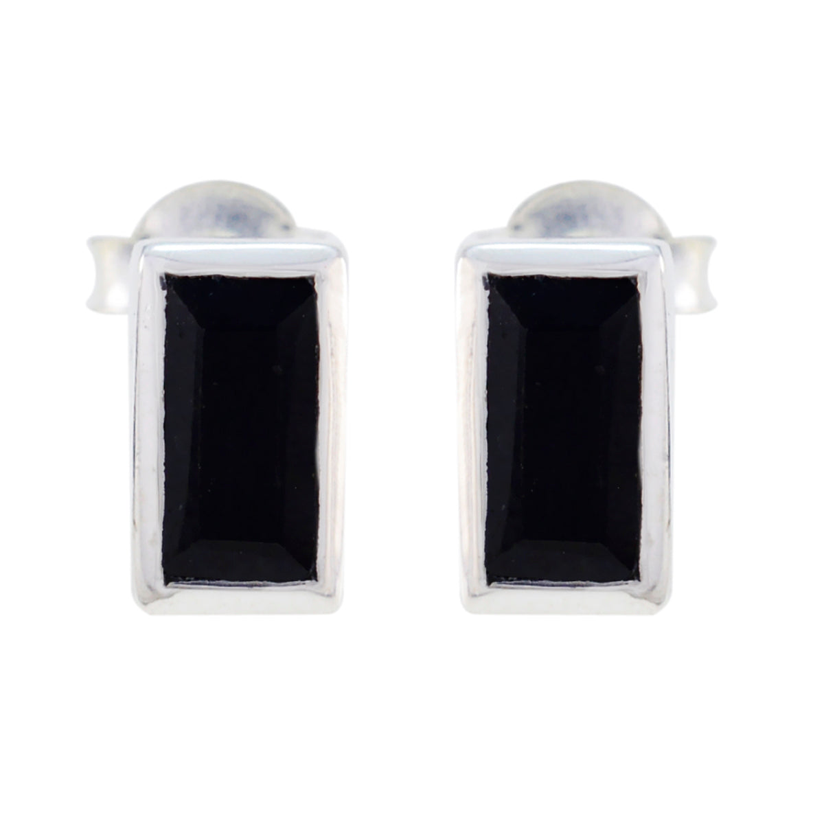 Genesis Black Delicate Solitaire Stud Earring Black Onyx Black Stud