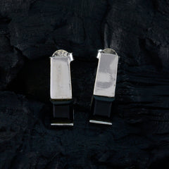 Kennedy Black Dainty Solitaire Stud Earring