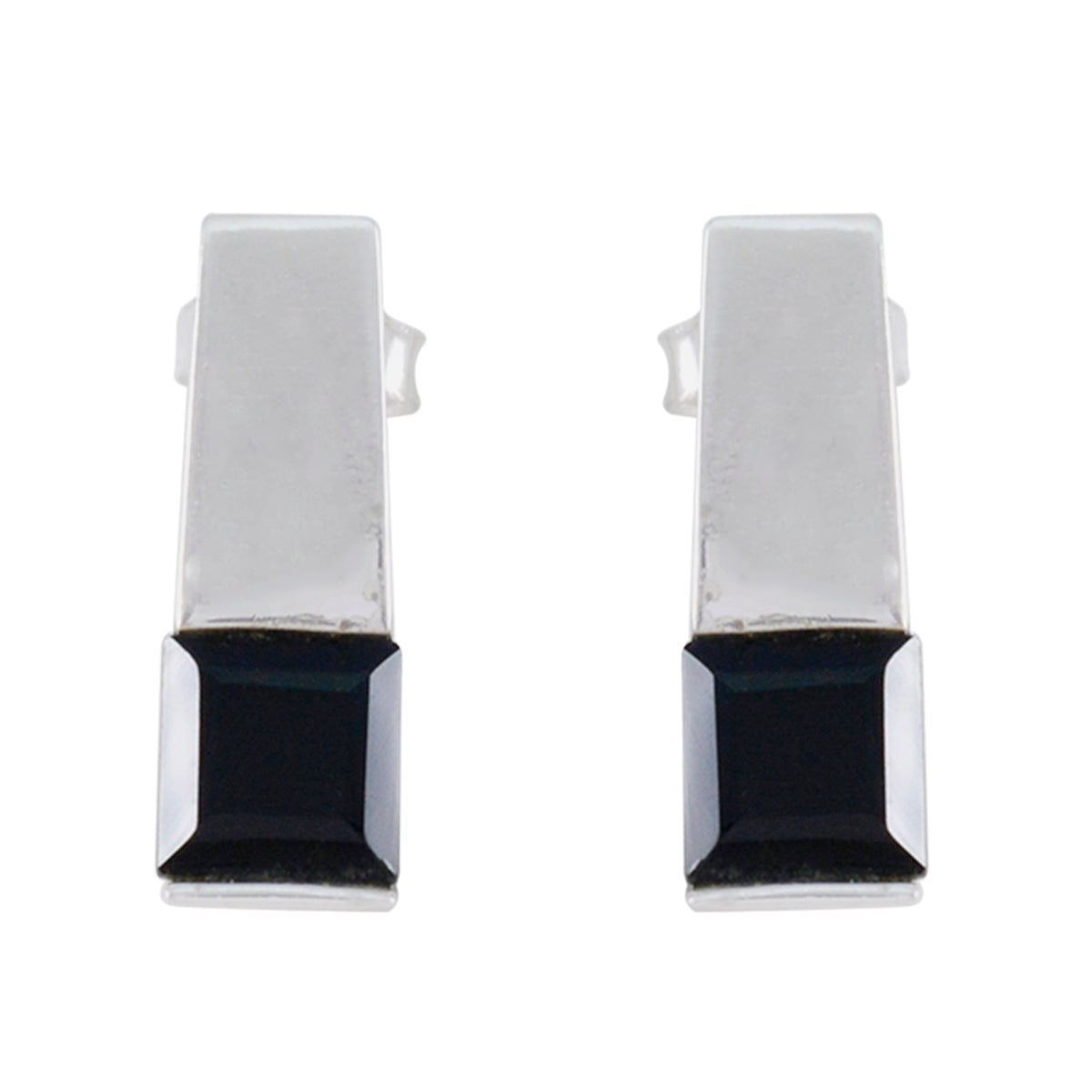Kennedy Black Dainty Solitaire Stud Earring Black Onyx Black Stud