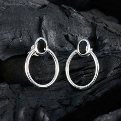 Nora Black Dainty Solitaire Stud Earring
