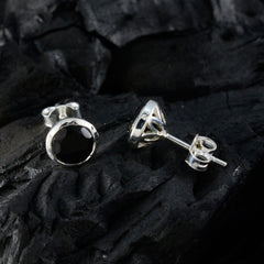 Teresa Black Delicate Solitaire Stud Earring