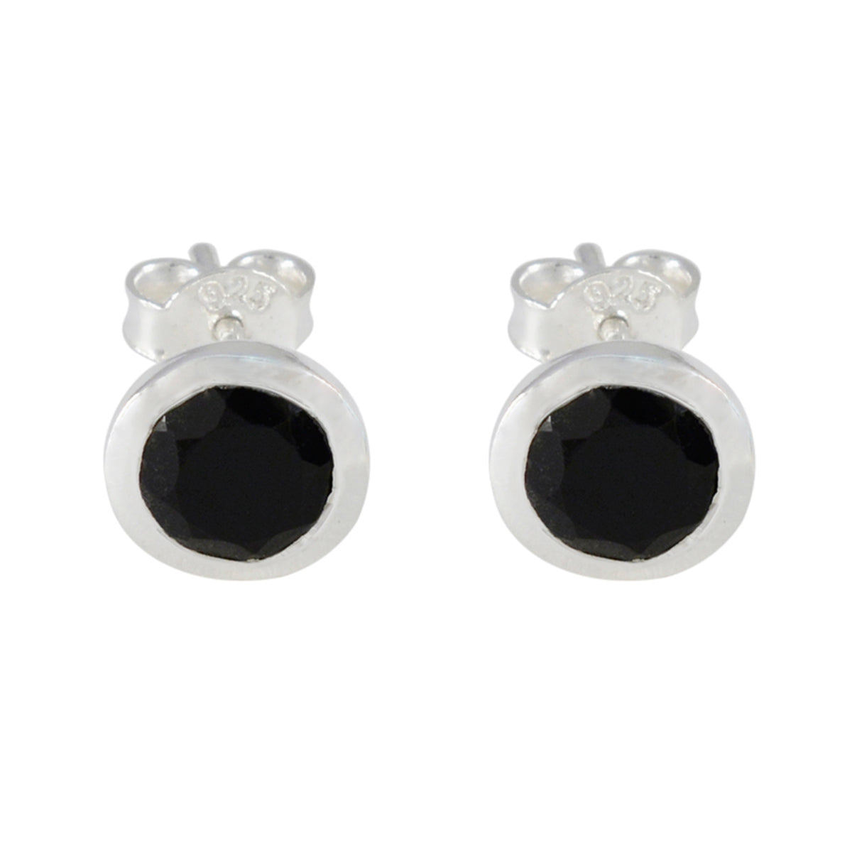 Teresa Black Delicate Solitaire Stud Earring Black Onyx Black Stud