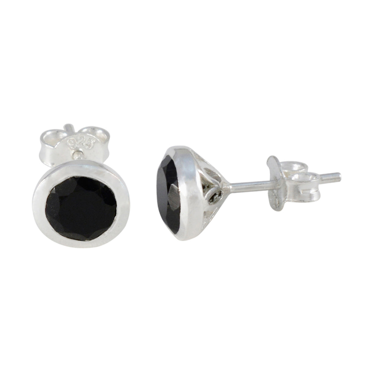 Teresa Black Delicate Solitaire Stud Earring