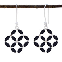 Dayana Black Minimal multiple Dangle Earring Black Onyx Black Dangle