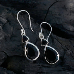 Ana Black Slim Toi et Moi Dangle Earring